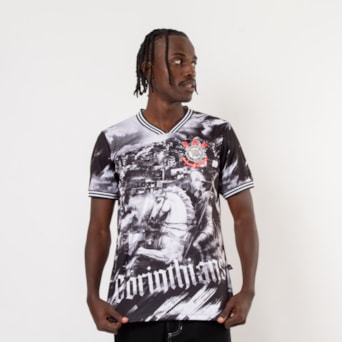 Camisa Corinthians Quebrada Timão 10 Preto - Masculino
