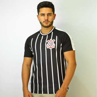 Camisa Corinthians Raglan Recortes - Masculino