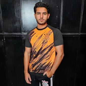 Camisa Corinthians Rajados Laranja - Masculino