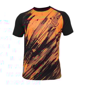 Camisa Corinthians Rajados Laranja - Masculino