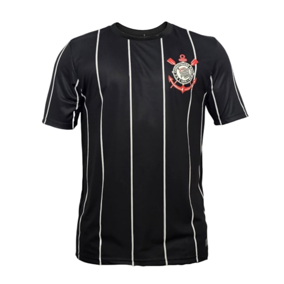 Camisa Corinthians Recorte Lateral Listras - Masculino