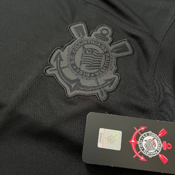 Camisa Corinthians Regata All Black Bordado - Masculino