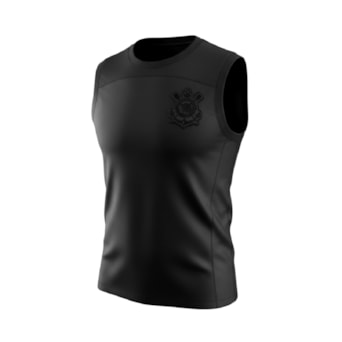 Camisa Corinthians Regata All Black Bordado - Masculino