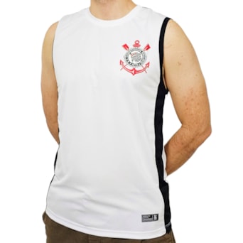 Camisa Corinthians Regata Recortes Branca - Masculino