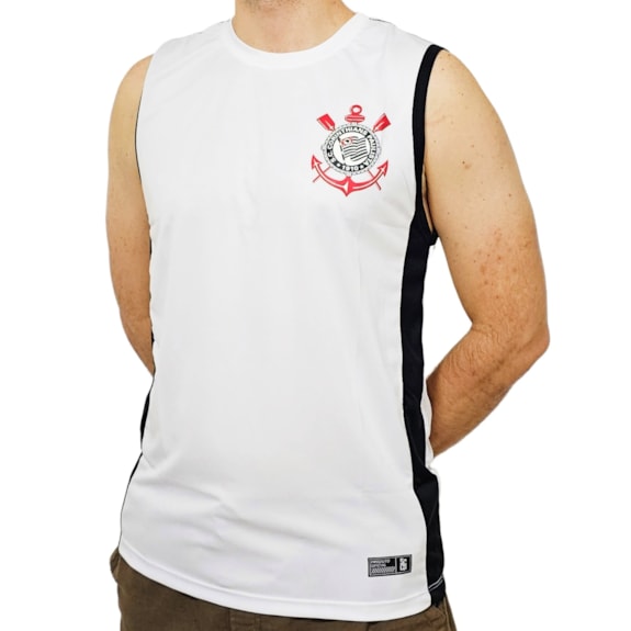 Camisa Corinthians Regata Recortes Branca - Masculino