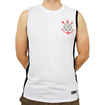 Camisa Corinthians Regata Recortes Branca - Masculino