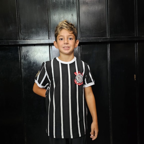 Camisa Corinthians Retrô Democracia 1982 Algodão - Infantil