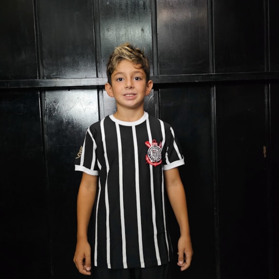 Camisa Corinthians Retrô Democracia 1982 Algodão - Infantil