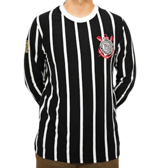 Camisa Corinthians Retrô Democracia 1982 Manga Longa - Masculino