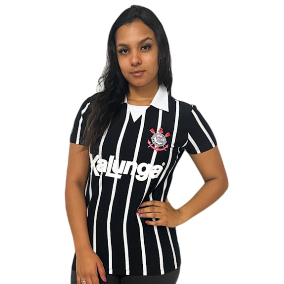Camisa Corinthians Retrô Kalunga 1990 - Feminina