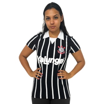 Camisa Corinthians Retrô Kalunga 1990 - Feminina