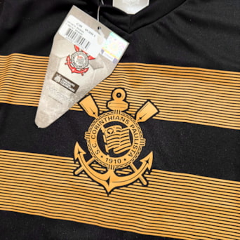 Camisa Corinthians Símbolo Dourado - Infantil