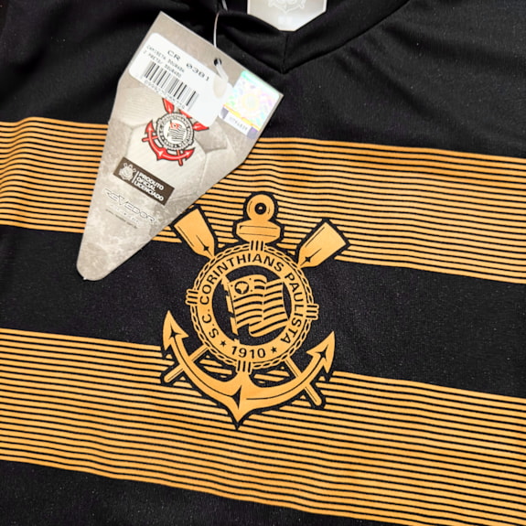 Camisa Corinthians Símbolo Dourado - Infantil