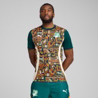 Camisa Costa do Marfim Puma 2025 Pré-Jogo - Masculino