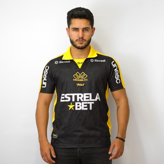 Camisa Criciúma Volt 2025 Uniforme 3 Torcedor Número 90 - Masculino