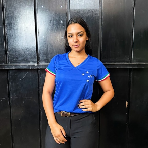 Camisa Cruzeiro Retrô Edição Especial Palestra Itália Azul - Feminina