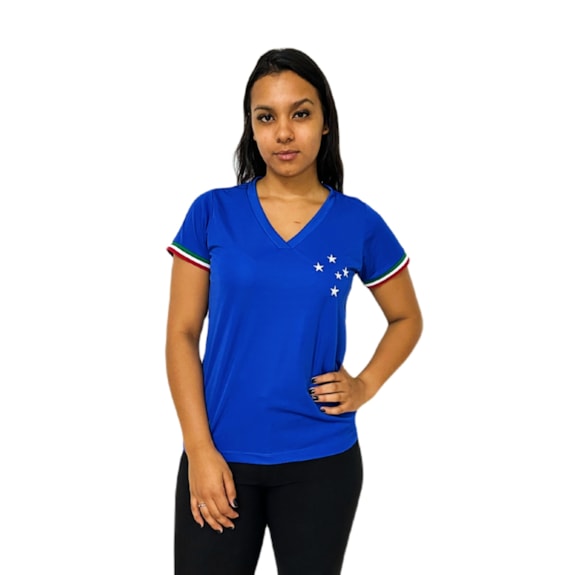 Camisa Cruzeiro Retrô Edição Especial Palestra Itália Azul - Feminina