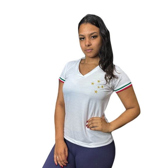 Camisa Cruzeiro Retrô Edição Especial Palestra Itália Branca - Feminina