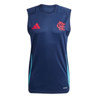 Camisa Flamengo Adidas 2024 Regata Treino Azul - Masculino