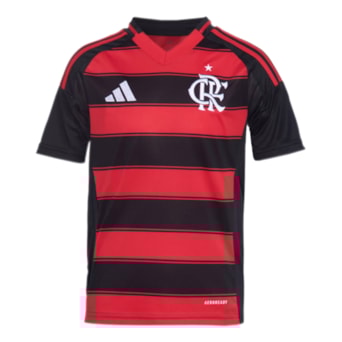Camisa Flamengo Adidas 25/26 Uniforme 1 - Infantil