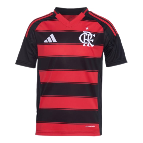 Camisa Flamengo Adidas 25/26 Uniforme 1 - Infantil