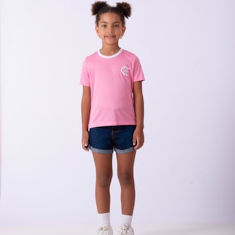 Camisa Flamengo Afeto Rosa - Infantil