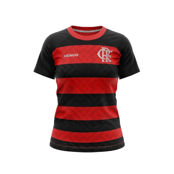 Camisa Flamengo Baby Look Principia Rubro Negro - Feminino