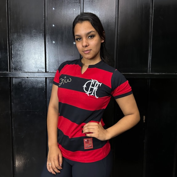 Camisa Flamengo Baby Look Retrô Tri Carioca - Feminina