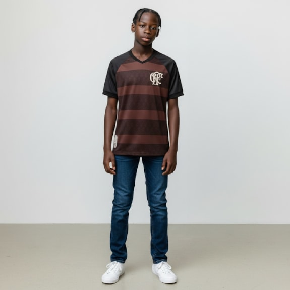Camisa Flamengo Consciência Negra Diamante - Infantil