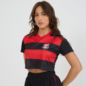 Camisa Flamengo Cropped Movimentar - Feminino