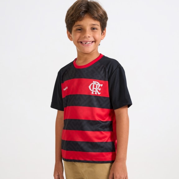Camisa Flamengo Principia Rubro Negro - Infantil