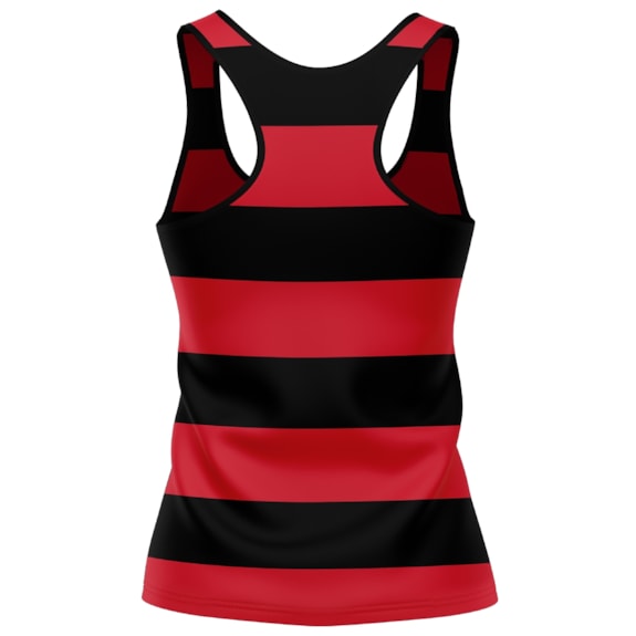 Camisa Flamengo Regata Fla Tri Rubro-Negro - Feminina