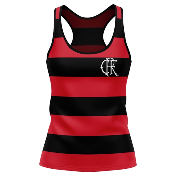 Camisa Flamengo Regata Fla Tri Rubro-Negro - Feminina