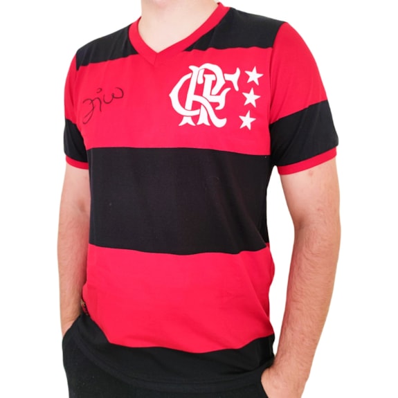 Camisa Flamengo Retro Zico Libertadores 1981 - Masculino