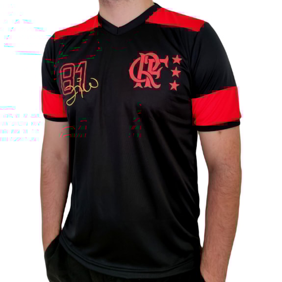 Camisa Flamengo Retro Zico Mundial 1981 - Masculino
