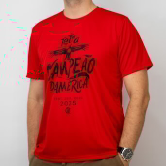 Camisa Flamengo Tetra Libertadores 2025 Campeão Da América - Masculino