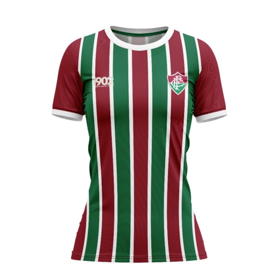 Camisa Fluminense Baby Look Attract Tricolor - Feminina