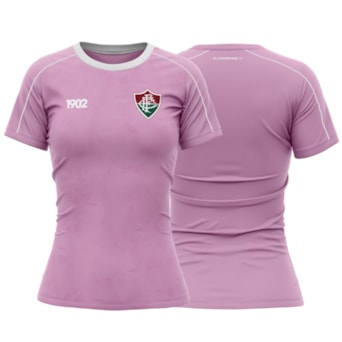 Camisa Fluminense Baby Look Sea Rosa - Feminina