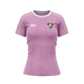 Camisa Fluminense Baby Look Sea Rosa - Feminina