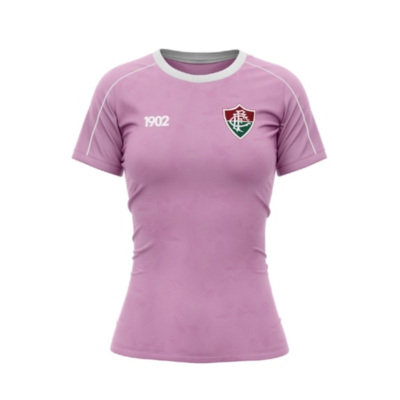 Camisa Fluminense Baby Look Sea Rosa - Feminina