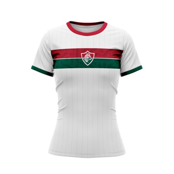 Camisa Fluminense Baby Look Stencil - Feminina