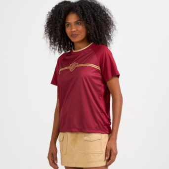 Camisa Fluminense Baby Look Tranca Vinho - Feminino