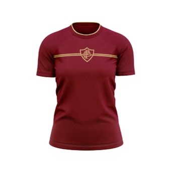 Camisa Fluminense Baby Look Tranca Vinho - Feminino
