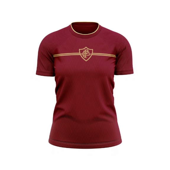 Camisa Fluminense Baby Look Tranca Vinho - Feminino
