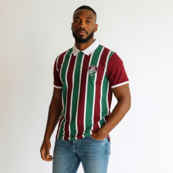 Camisa Fluminense Polo Mall Tricolor - Masculino