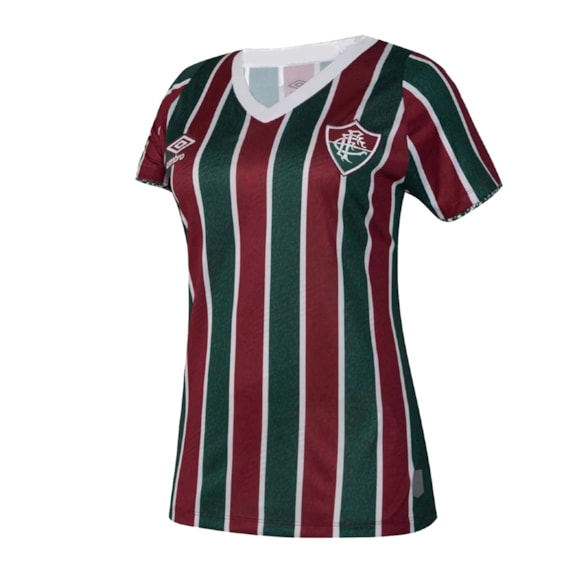 Camisa Fluminense Umbro 2024 Baby Look Uniforme 1 Torcedora - Feminina