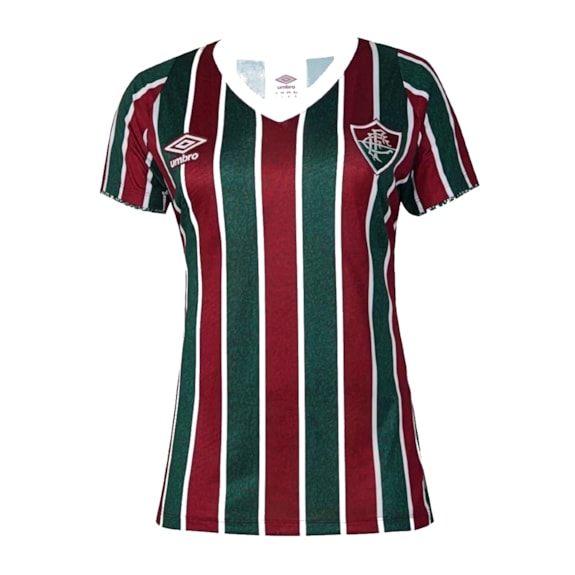 Camisa Fluminense Umbro 2024 Baby Look Uniforme 1 Torcedora - Feminina