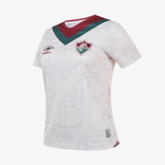 Camisa Fluminense Umbro 2024 Baby Look Uniforme 3 Torcedora - Feminina