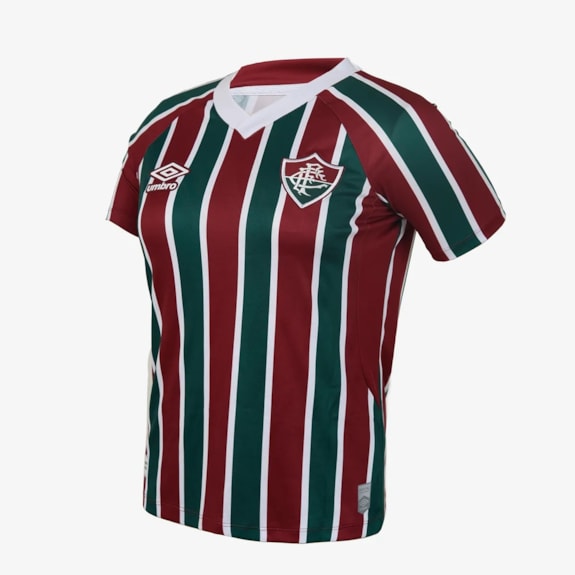 Camisa Fluminense Umbro 2025 Baby Look Uniforme 1 Torcedora - Feminina