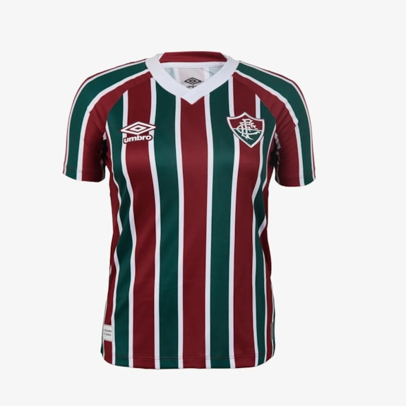 Camisa Fluminense Umbro 2025 Baby Look Uniforme 1 Torcedora - Feminina